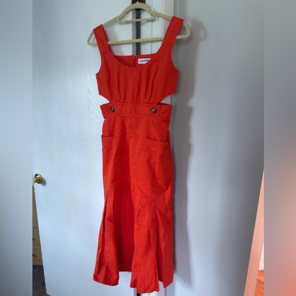 Hunter Bell Giselle Sleeveless Square Neck Midi Dress - Picture 4 of 6